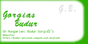 gorgias budur business card